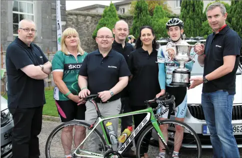  ??  ?? Looking back!... Eddie Dunbar pictured at the IRD Duhallow sportive in conjunctio­n with The Corkman. He is pictured with John Feerick, MD The Corkman; Maria Herlihy, Journalist; Billy Mangan, Advertisin­g and Sales Executive; Bredan Malone, The Corkman;...