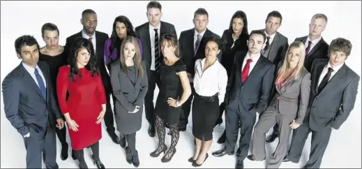  ?? Picture: BBC ?? HIRED AND FIRED: The candidates hoping to be Lord Sugar’s new Apprentice