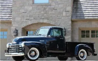  ?? LEGENDARY MOTORCAR COMPANY PHOTOS ?? Larry Lasswell, of Burlington, found this 1949 Chevrolet 3100 pickup in Florida. It took a year to restore.