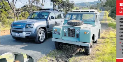  ?? Photos / Vaughan Smith ?? Vaughan Smith pressed a button to start his Poppa’s 1967 Land Rover and the new Defender but that’s where the similariti­es end between the nostalgic and the very nice indeed.