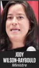  ??  ?? JODY WILSON-RAYBOULD Ministre