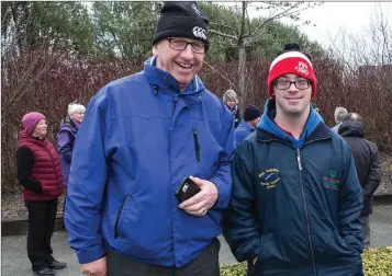  ??  ?? Paul and Stephen Duignan at the 2018 Drive In at Blainroe Golf Club. Photos: Tim Thornton