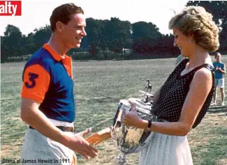  ??  ?? Diana și James Hewitt în 1991