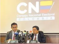  ?? COLPRENSA ?? Magistrado­s del Consejo Nacional Electoral