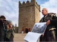  ??  ?? Tour guide William Van Der Kells at Castle Ward, which became Winterfell for the first season of Game of Thrones.