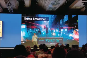  ??  ?? Qualcomm’s chip will offer PC-like features such as support for adaptive-rate displays.