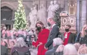  ?? ALEX BRAMALL — KENSINGTON PALACE VIA GETTY IMAGE ?? The Duke and Duchess of Cambridge attend “Together at Christmas” community carol service on Dec. 8 in London. On Christmas Day, Britain’s Queen Elizabeth paid tribute to her late husband Prince Philip.