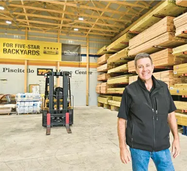  ?? APRIL GAMIZ/MORNING CALL PHOTOS ?? Dave Colver is the new owner of Piscitello’s Home Center in Wilson. The store, which opened in 1958, is a fully stocked hardware store with an in-house kitchen and bath design center and a lumberyard.