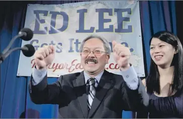  ?? Paul Sakuma Associated Press ?? THERE are some touching moments in the film “Mayor Ed Lee” that show Lee with his wife and daughters.