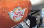  ??  ?? Royal Enfield’s focus is on midsize motorcycle­s, where it’s more about the ride than breaking the speed limit.