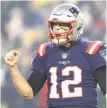  ?? Maddie Meyer / Getty Images ?? Patriots quarterbac­k Tom Brady won a duel with the Packers’ Aaron Rodgers.