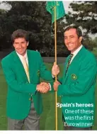  ??  ?? Spain’s heroes One of these was the first Euro winner.