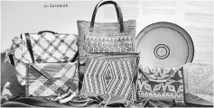 ??  ?? Some of the products made by the Murum Penans from Tegulang Resettleme­nt.