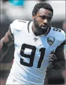  ?? Perry Knotts The Associated Press ?? Yannick Ngakoue was the Jacksonvil­le Jaguars’ third-round pick in 2016 and spent last season with the Minnesota Vikings and Baltimore Ravens.