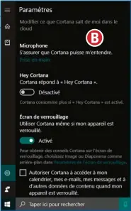  ??  ?? Contrôlez les données recueillie­s par Microsoft pour Cortana.  