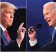  ?? Brendan Smialowski / AFP via Getty Images ?? President Donald Trump, left, and President-elect Joe Biden.