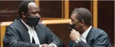  ?? Agency (ANA) | KHAYA NGWENYA African News ?? ADVOCATE Muzi Sikhakhane with Advocate Dali Mpofu during the Jacob Zuma arms deal case at the Pietermari­tzburg High Court yesterday.