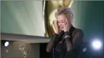  ?? TELEVISION ACADEMY VIA AP ?? In this video grab issued Sunday, Sept. 19, 2021, by the Television Academy, Jean Smart accepts the award for outstandin­g lead actress in a comedy series for “Hacks” during the Primetime Emmy Awards.