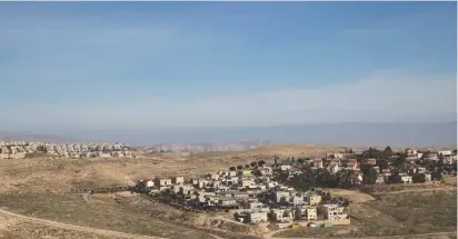  ?? ( Ronen Zvulun/ Reuters) ?? A GENERAL VIEW of Kedar and Ma’aleh Adumim. Will they be annexed?