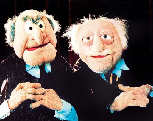  ??  ?? Statler y Waldorf, los “viejos criticones” de Los Muppets.