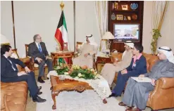  ??  ?? KUWAIT: Deputy Foreign Minister Khaled Suleiman Al-Jarallah meets with US Ambassador to Kuwait Lawrence Silverman. — KUNA