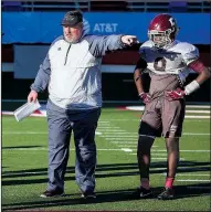  ?? Arkansas Democrat-Gazette/MITCHELL PE MASILUN ?? Mark King, in his second season as Foreman’s coach, has led the Gators to their first state championsh­ip game after they had posted a 13-37 record in 2010-2015.