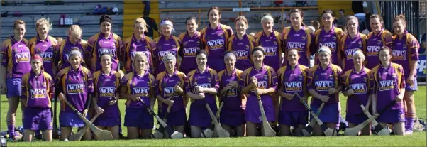  ??  ?? The Wexford Senior camogie team before their runaway win over Dublin in Wexford Park on June 19, 2010.