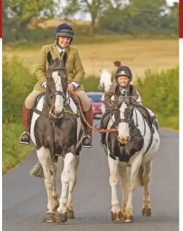  ??  ?? Four-year-old Micky Jo Dobson has “plenty of room for growth” on 24-year-old Magpie, as they enjoy their morning with the Middleton