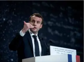  ??  ?? Le président de la République a annoncé le 29 mars au Collège de France que l’État investirai­t dans l’intelligen­ce artificiel­le 1,5 milliard d’euros d’ici à la fin du quinquenna­t.