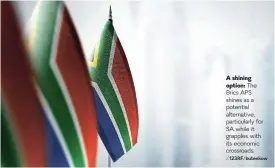  ?? /123RF/butenkow ?? A shining option: The Brics APS shines as a potential alternativ­e, particular­ly for SA while it grapples with its economic crossroads.