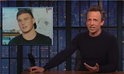  ?? ?? Seth Meyers: ‘Now those crazy people are accusing their fellow Republican­s of engaging in wild drug-fueled sex parties.’ Photograph: Youtube