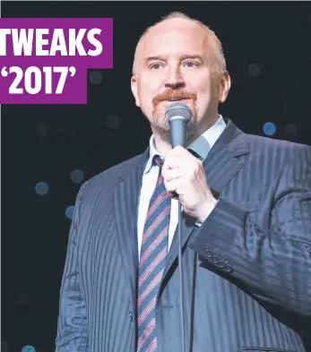  ?? CARA HOWE ?? Louis C. K. takes on the tough subjects for his new Netflix special, available Tuesday.