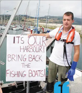  ??  ?? Ivan Toole at the harbour in 2014.