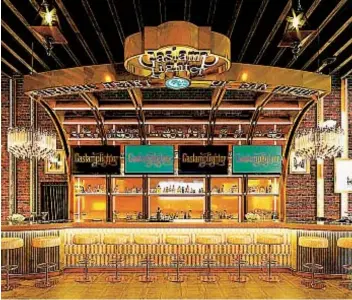  ?? GASLAMPLIG­HTER ?? An artist’s rendering of the bar at the Gaslamplig­hter cocktail and karaoke bar, opening in early 2023 in San Diego’s Gaslamp Quarter.