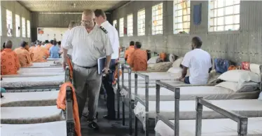  ?? | SUPPLIED ?? DETAINEES live in a corrugated housing structure at the Voorberg Correction­al Centre.