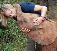  ??  ?? Ann Lewis is seen in Kenya on an elephant rescue mission.