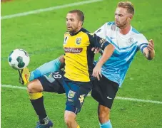  ?? Picture: GETTY IMAGES ?? McKay (rear) in action for the former Palm Beach Sharks against the Central Coast Mariners in 2014.