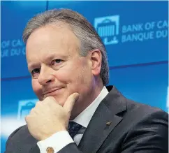  ?? ADRIAN WYLD / THE CANADIAN PRESS FILES ?? Critics of Bank of Canada Governor Stephen Poloz worry that he is fuelling asset-price bubbles that will pop and trigger the next recession.