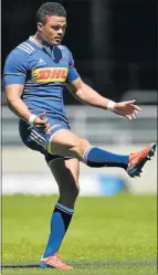  ?? Picture: GALLO IMAGES ?? GOOD TO GO: Juan de Jongh during the Western Province training session at DHL Newlands Stadium this week