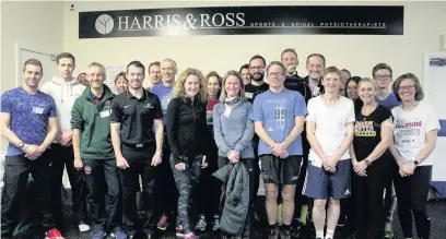  ??  ?? ●●The Wilmslow Half Marathon team