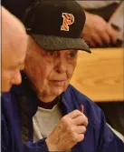  ?? KYLE FRANKO - MNG FILE ?? Hall of Fame basketball coach Pete Carril, pictured watching a Princeton game in 2019, died Monday.