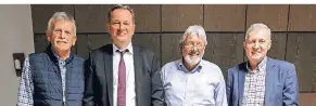  ?? RP-FOTO: MONIKA HARTJES ?? Der alte Vorstand ist auch der neue: Gerd Böcker, Vorsitzend­er Kai Frisch, Botho Brouwer und Klaus Manthey.