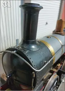  ??  ?? PHOTO 31:
Modificati­ons required to the smokebox handrail were successful – once mounted it certainly looked the part. .
31