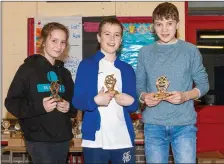  ??  ?? Angharad Cudlipp, Luke Sheridan and Fearghal Cudlipp at the awards night.