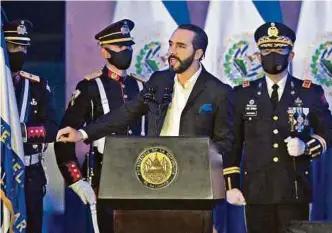  ?? AFP ?? El presidente de El Salvador, Nayib Bukele, busca bajar los índices de corrupción en su país.