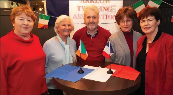  ??  ?? Members of the Arklow Town Twinning Associatio­n committee enjoying the associatio­n’s Christmas Social in the Sailing Club: from left - Anne O’Connell, Kitty Brennan, Michael McEvoy, Christien Van Bussel and Maria Fitzmauric­e.