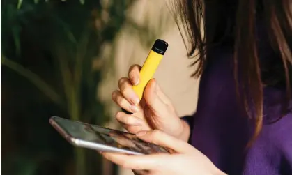  ?? Photograph: Yaroslav Litun/Getty Images/iStockphot­o ?? France’s prime minister, Élisabeth Borne, is concerned disposable vapes are targeting childrenan­d are a gateway to smoking.