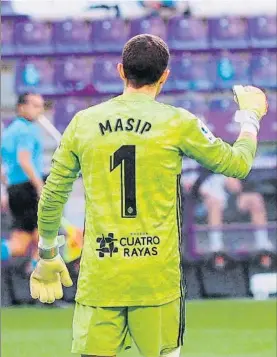  ?? FOTO: EFE ?? Jordi Masip
El portero del Valladolid perdió su etiqueta de ‘intocable’ ante el Atlético