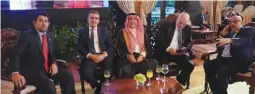  ?? ?? Abdulla Salem S.S. Khowar (Second Secretary of Embassy of Qatar); Mohamed M O Melad (Chargé d'affaires, a.i. of Libya); H.E. Hisham S.A. Al Qahtani (Ambassador of Saudi Arabia); H.E. Saleh As’ad Saleh Mohammad (Ambassador of Palestine); and H.E. Musaed Saleh A M Althwaikh (Ambassador of Kuwait)