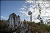  ?? AMANDA LUCIER — THE NEW YORK TIMES ?? Volcano monitoring equipment juts up on Mount St. Helens, near Vancouver, Wash. Red tape and regulation­s have made it difficult for scientists to monitor U.S. active volcanoes.